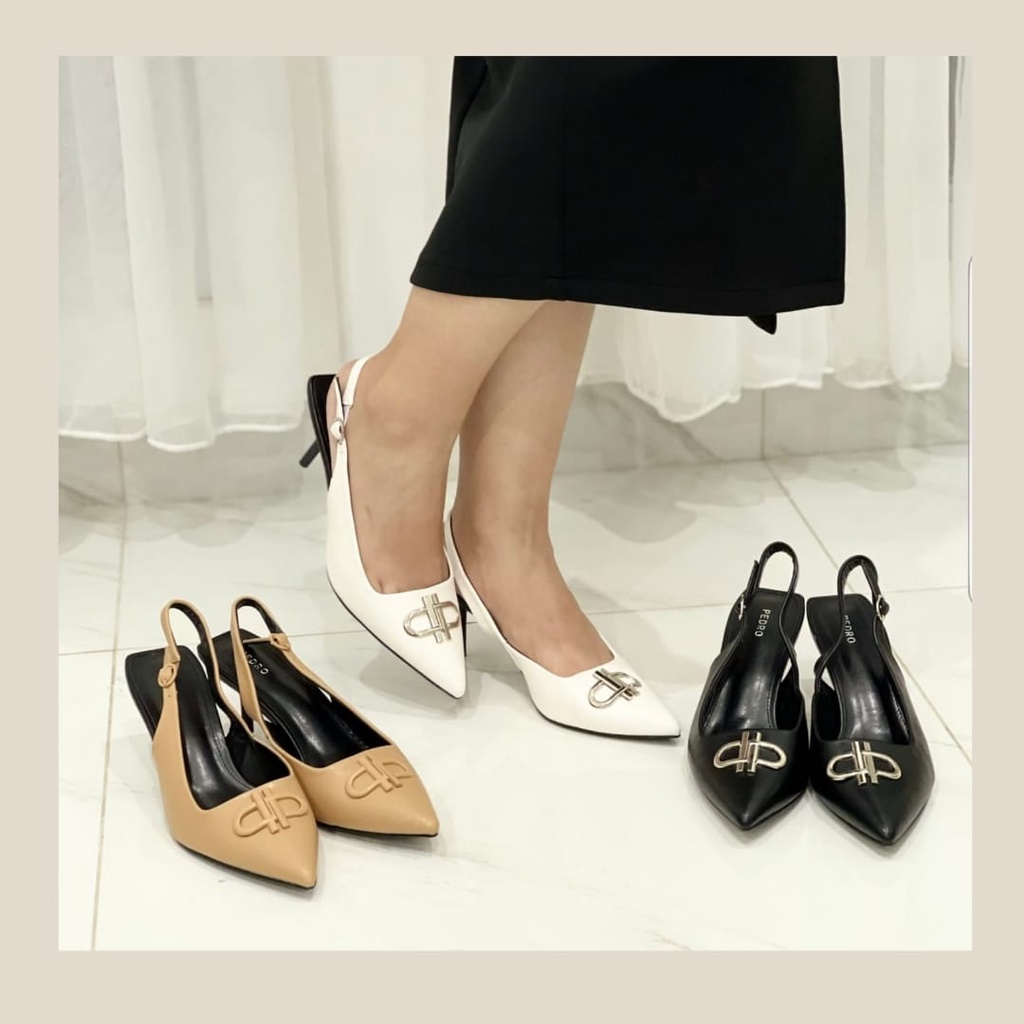 Sepatu wanita Pedro heels 5cm import