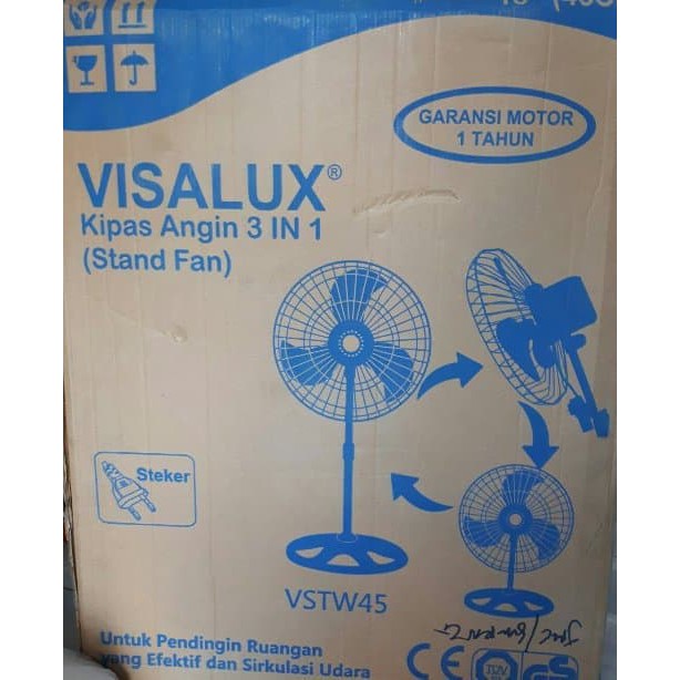 Kipas Angin 3in1 VISALUX 18 inch VSTW-45 Rangka Besi Aluminium