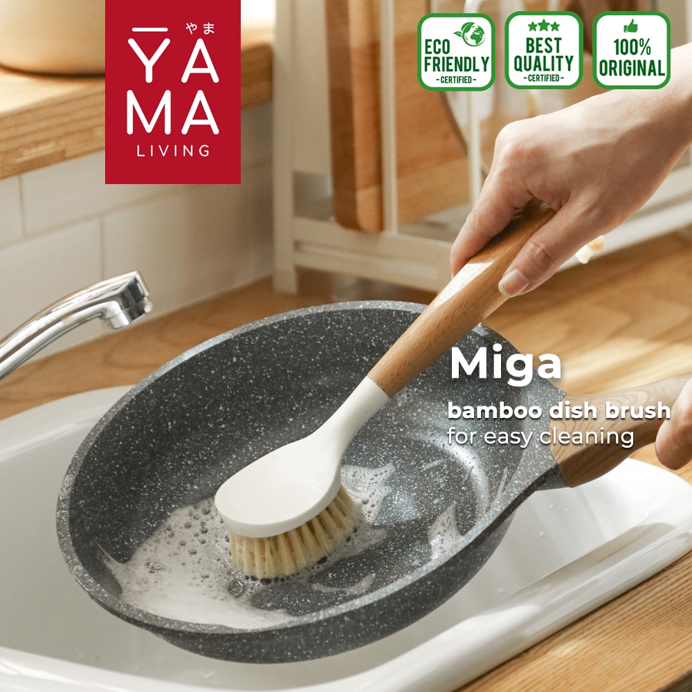 YAMA MIGA Kitchen Wood Brush Sikat Pembersih Dapur Cuci Piring Panci Wajan Sink