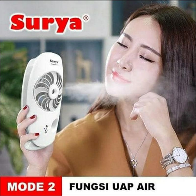 Kipas Angin + Uap Air Mini 3&quot; Portabel / Mini Fan with Air Cooler Misty Merek SURYA SDR 61