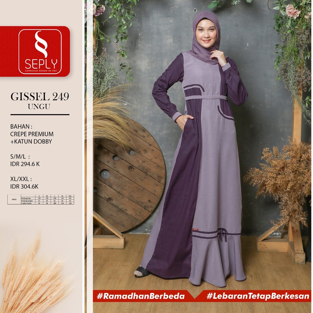 GAMIS TERBARU 2021 SEPLY GISSEL 249 UNGU