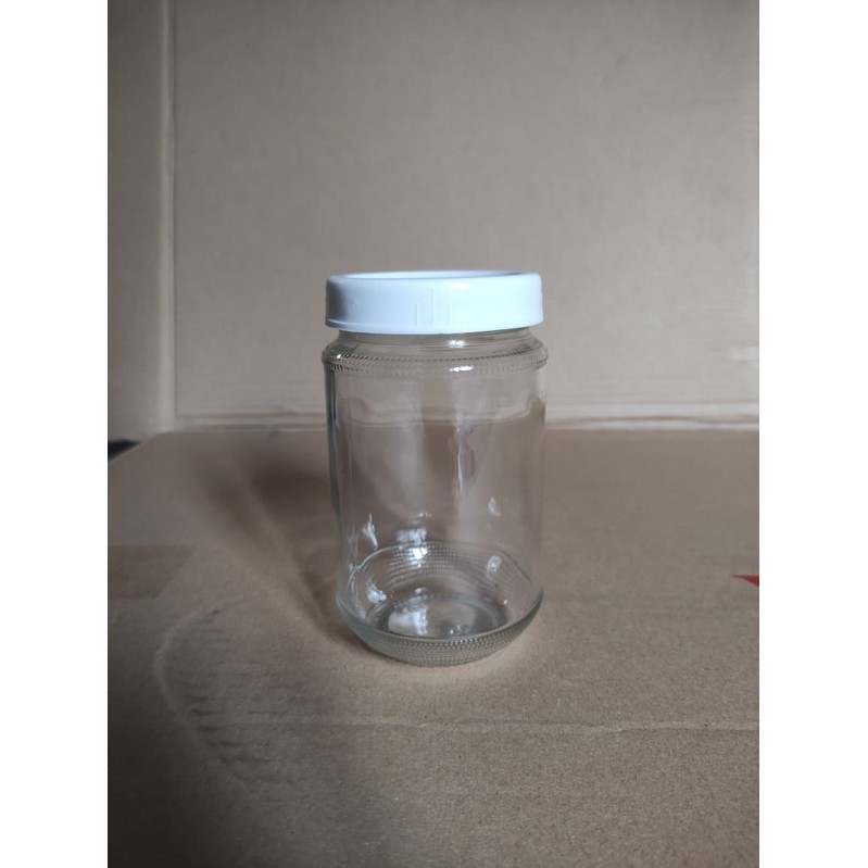 botol kaca jar 300ml tutup plastik