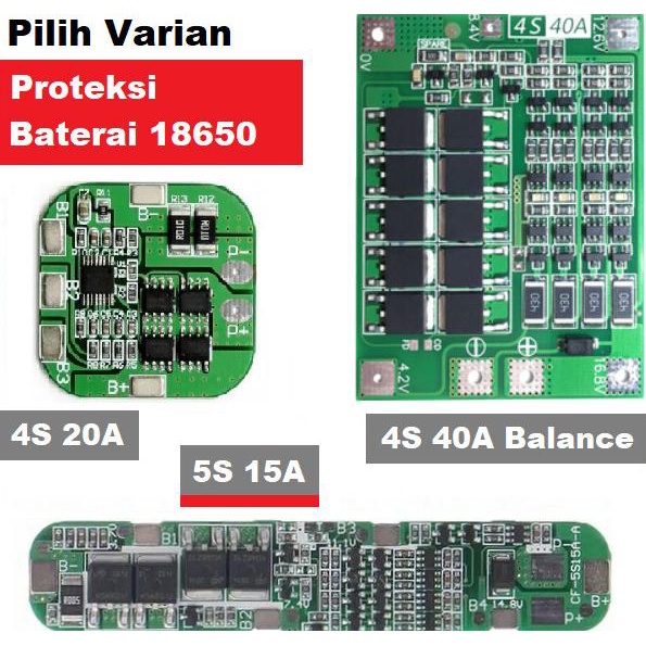 Modul Proteksi Baterai 18650 Battery Protection Module BMS 4S 5S miror1m dijamin