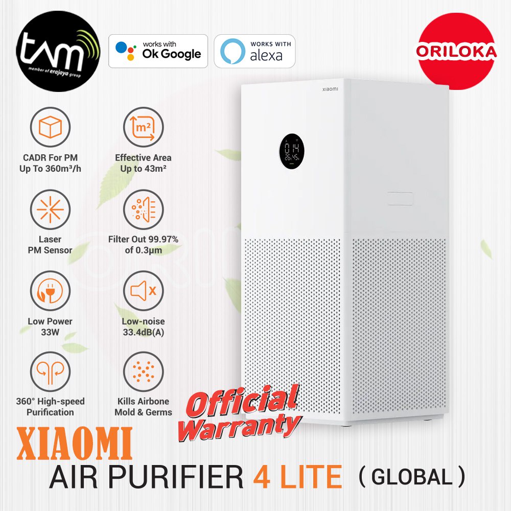 Mi Smart Air Purifier 4 Lite Penyaring Pembersih Udara - GARANSI RESMI