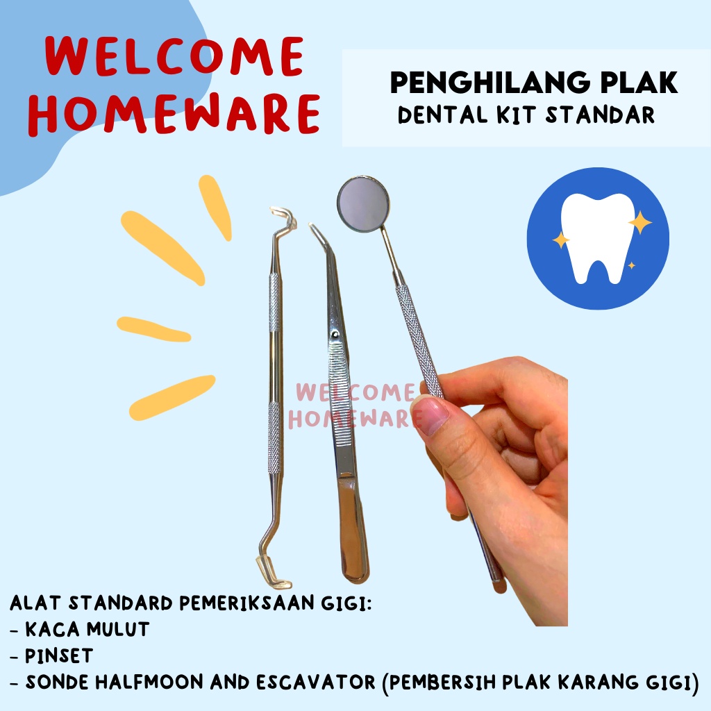 Penghilang Plak Dental Kit Standar Set Isi 3 Karang Tartar Dokter Gigi