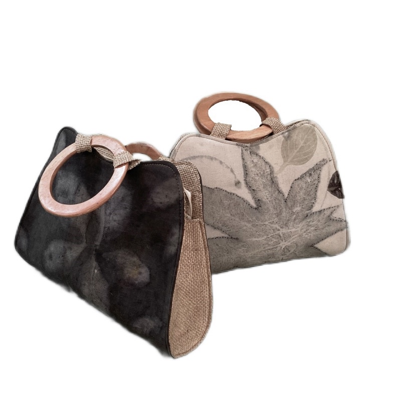 TAS WANITA ECOPRINT BAHAN GONI KANVAS UNIK