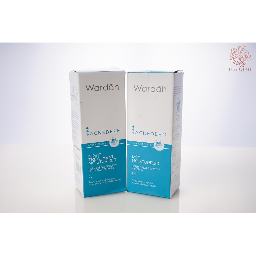 ❤️Glamouroseshop❤️ Wardah Acnederm Night Treatment Moisturizer 40 ml - Pelembab Wajah Berjerawat dengan BHA