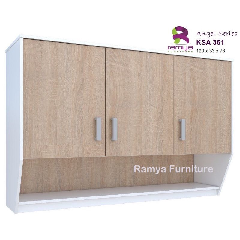 Kitchen set atas lemari dapur gantung 3 pintu Ramya - BANDUNG area saja