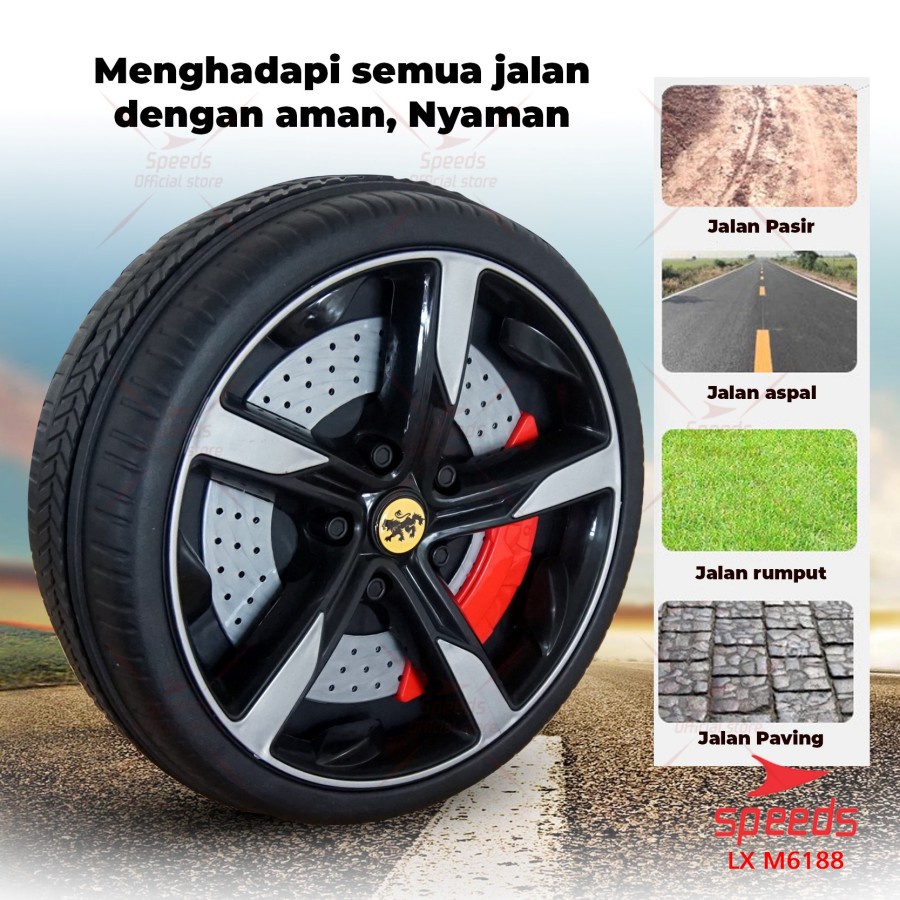 Mobil Aki Anak PMB 6188 Lamborghini Sport Remote Pintu Buka ( Remote + Gas Manual )-8