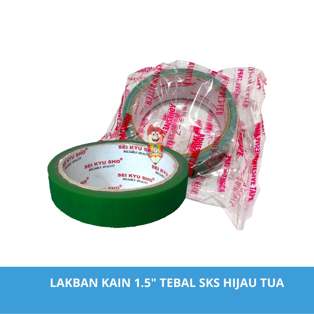

Jual Lakban Kain 1.5 Inch SKS Hijau Tua