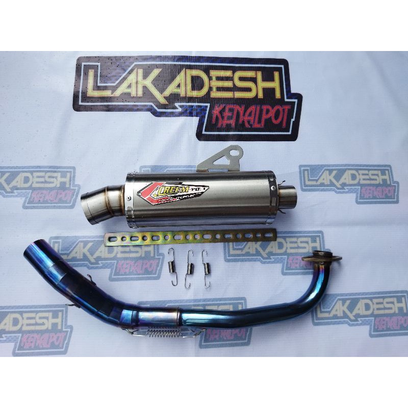 KNALPOT CREAM PIE LEHER BLUEMOON (INLET 38/50) BEAT MIO VARIO AEROX SCOOPY NMAX PCX ADV LEXI DLL