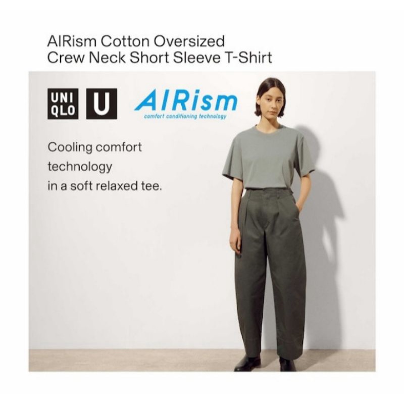 WOMEN UNIQLO U TSHIRT AIRISM CREWNECK