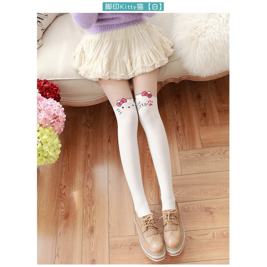 PH-32 pantyhose stocking hello kitty cat kucing overknee socks