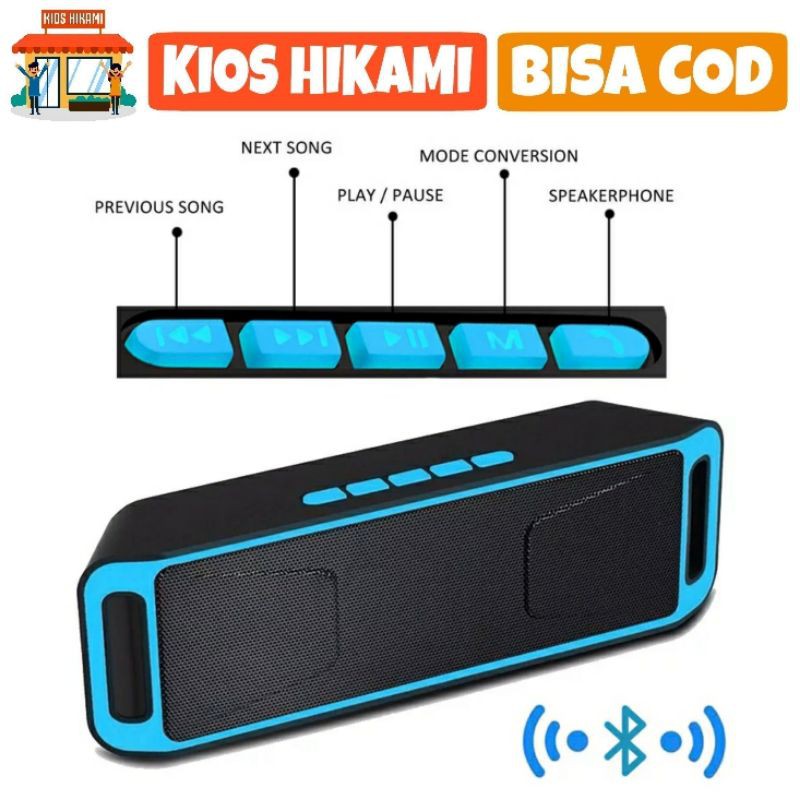 Speaker Bluetooth Megabass Stereo A2DP S208 Multimedia Portable Wireless Murah COD-5