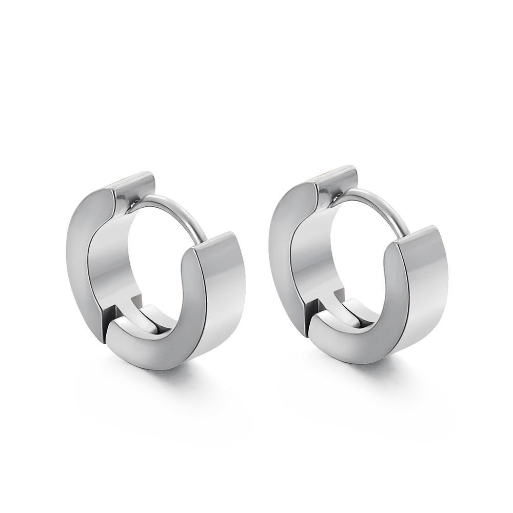 Nanas 2PCS Ear Stud Pesta Pria/Wanita Unisex Stainless Steel