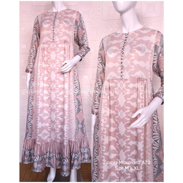 Gamis Motif Bunga A70 by Disiko