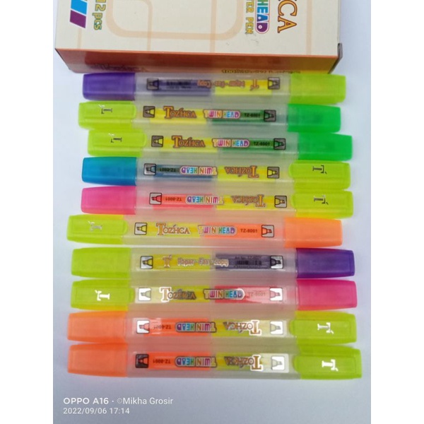 

Highlighter two color - stabilo dua warna TOZCHA 1 pcs