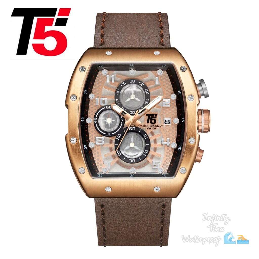 Jam Tangan Cowok T5 H3720G 3720 Chrono dan Tanggal Aktif Kualitas Original Waterproof