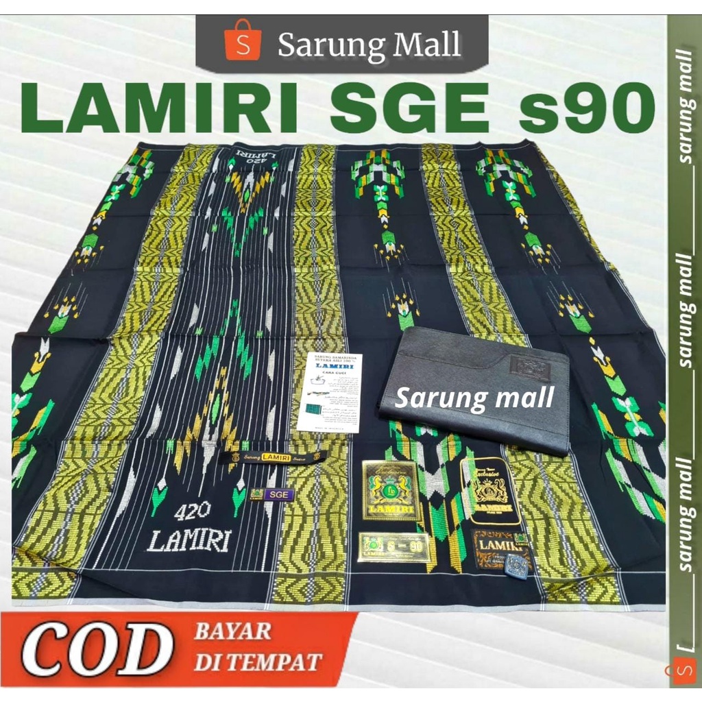 SARUNG LAMIRI SGE S90 JAHIT TENGAH LENGKAP TAS Bayar Di Tempat