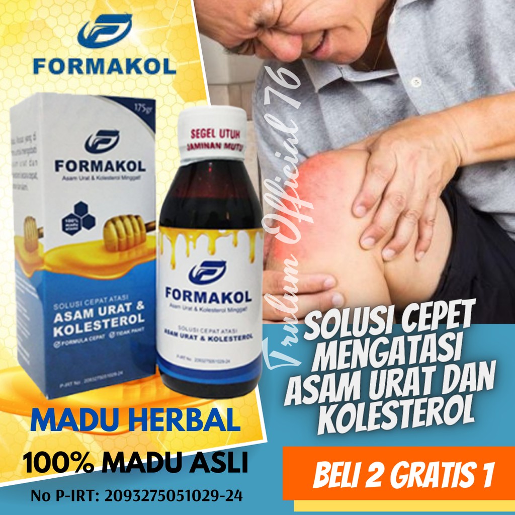 Obat Asam Urat dan Kolesterol Nyeri Sendi | Formakol Madu Asam Urat