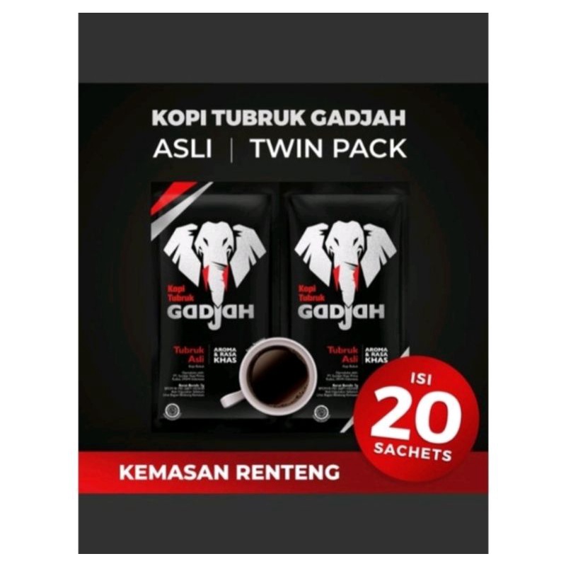 

N_S_Y Kopi Gajah Kopi Gadjah kopi tubruk asli 7gram x 20sachet