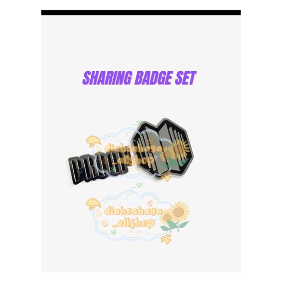 SHARING BADGE SET MERCH PROOF BTS