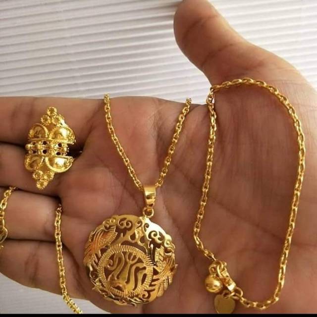 Set perhiasan medan lapis emas 24k