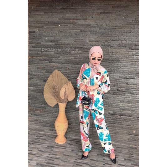 ONE SET ROSSY PASTEL/SETELAN/PIYAMA VISCOSE