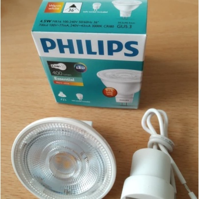 LAMPU HALOGEN LED SPOT PHILIPS 4.5 WATT 4.5WATT 4.5 W 220V LAMPU MR16