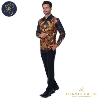 Jual Rianty Kemeja Batik Pria Lengan Panjang Genta Indonesia|Shopee