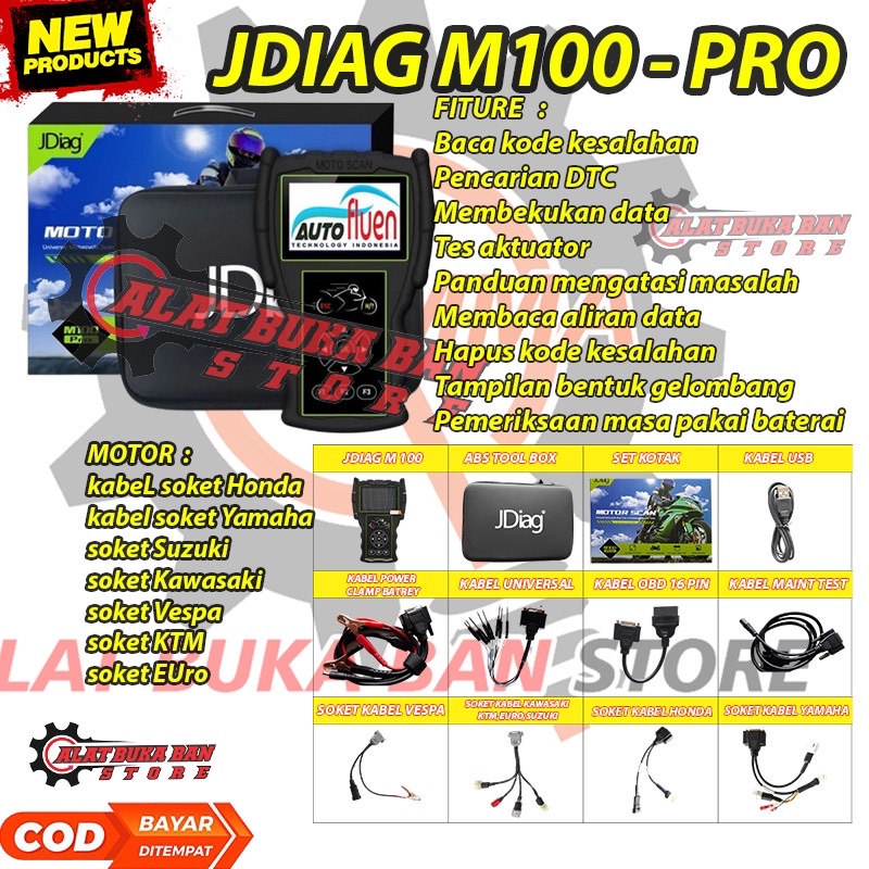 Scanner terbaru JDiag M100 Pro bisa setting CO dan Actuators J DIAG