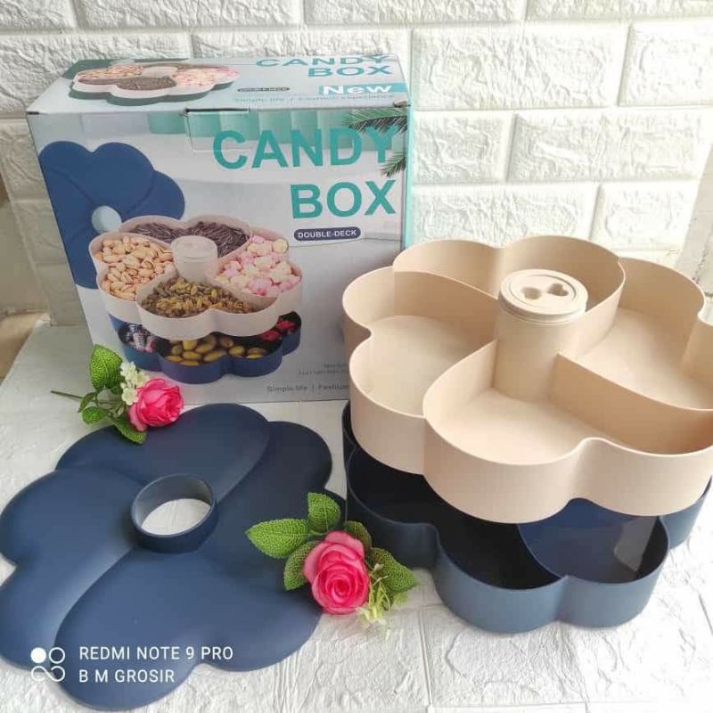 Candy Box Toples Bunga Putar 2 Tingkat