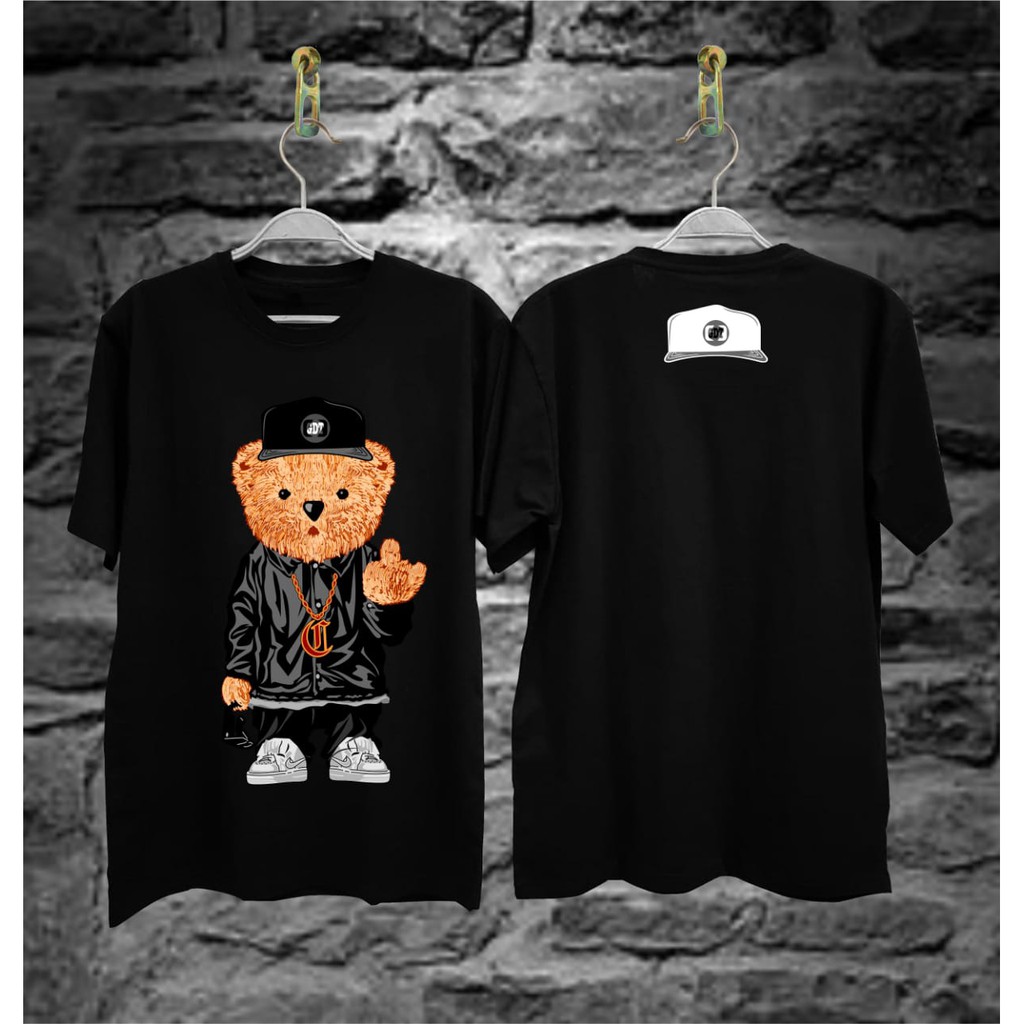 Kaos murah Kaos distro murah baju  distro pria t-shirt murah combed30s BEAR TOPI