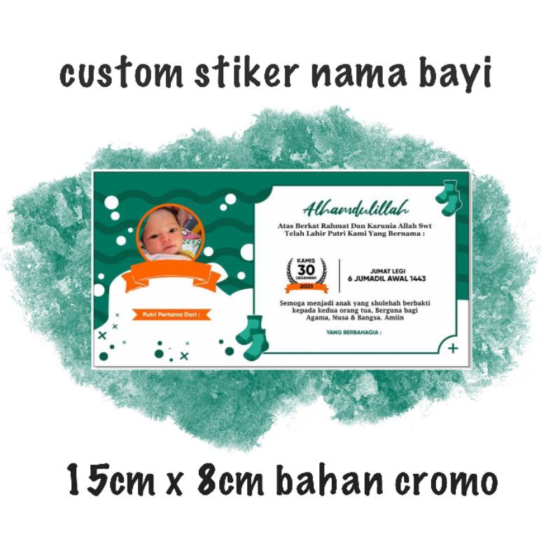 

Custom stiker nama bayi