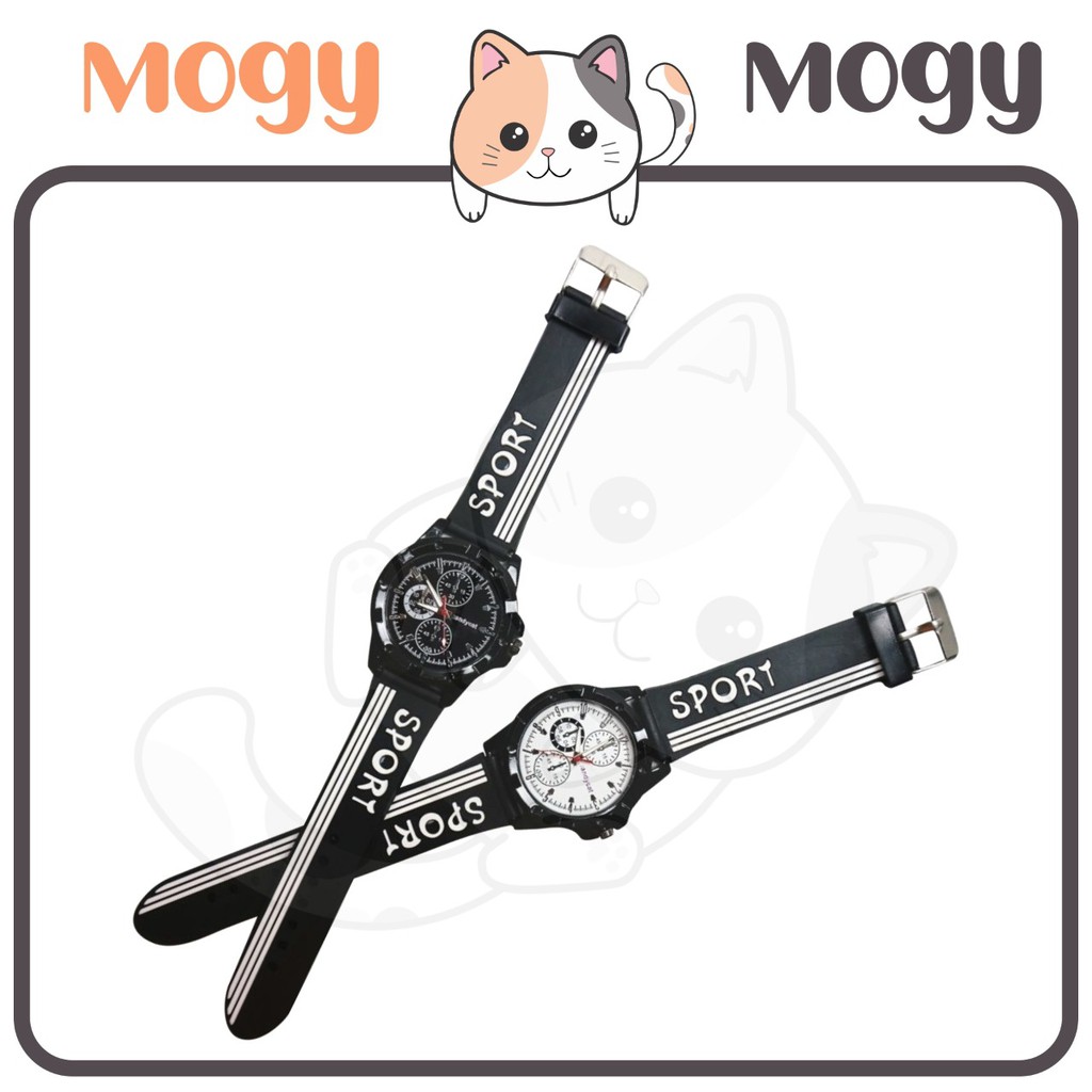 MOGYMOGY J169 Jam Tangan Rubber Sport Analog Wristwatch Jam Tangan Couple Pria Wanita