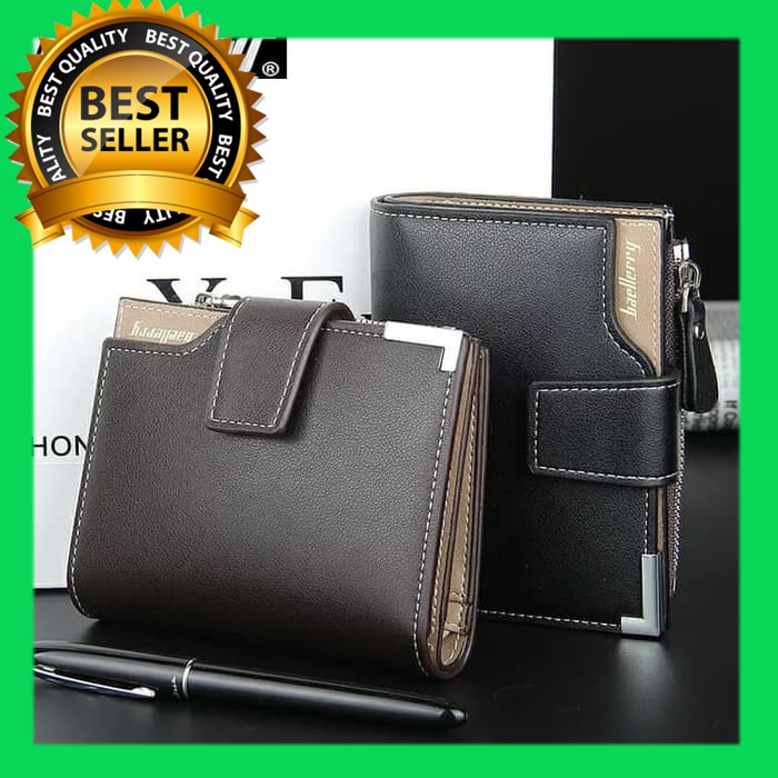 Baellerry Dompet Pria Wanita Short WALLET 14 Card Eksekutif D1282