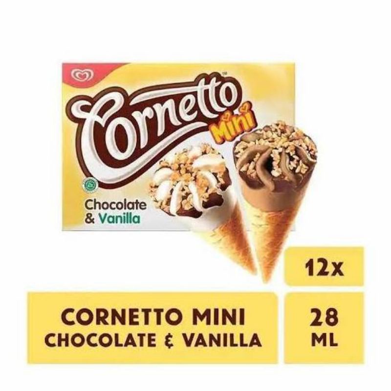 

Cornetto Mini Chocolate & Vanilla 12x28ML
