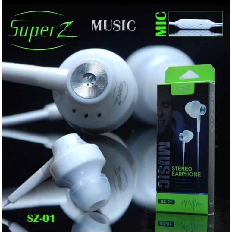 EARPHONE / HEADSET / HANDSFREE SUPERZ SZ-01 MUSIC STEREO EARPHONE