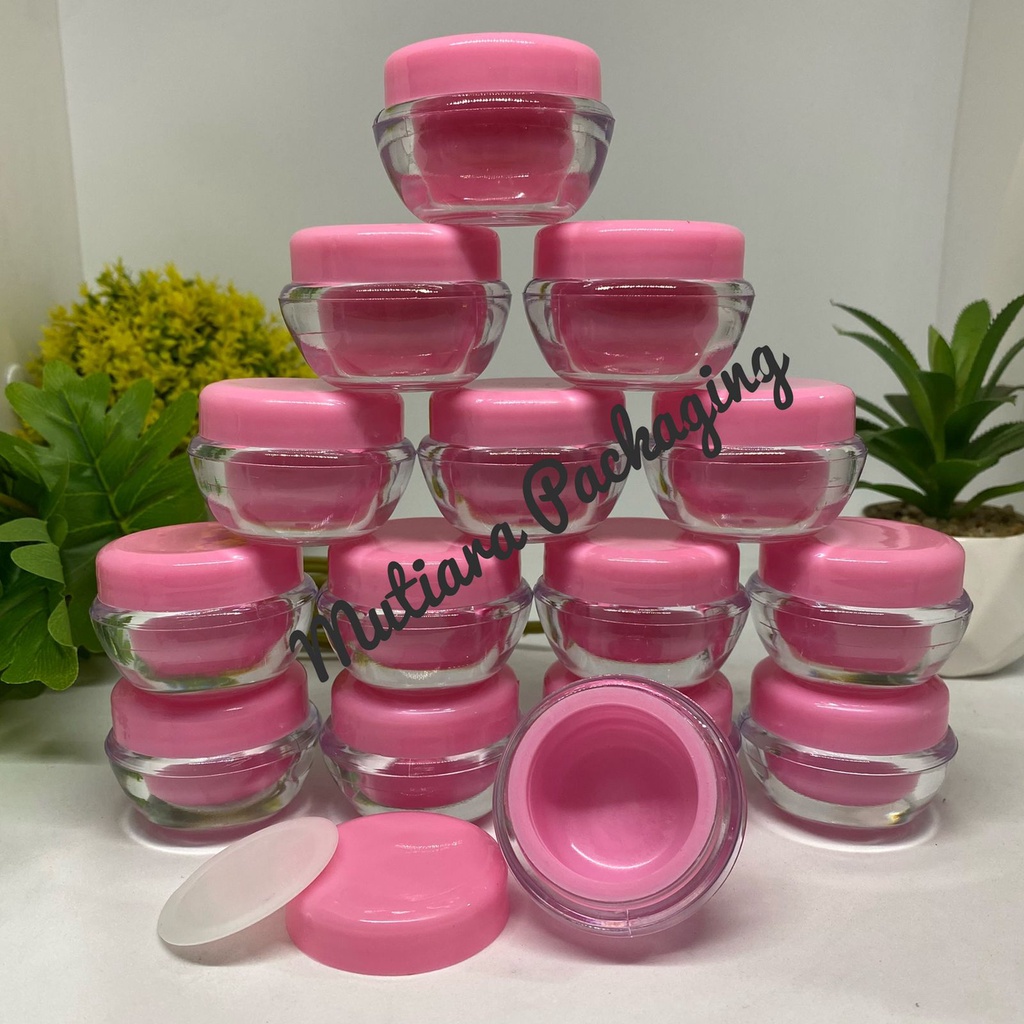 TERMURAH  POT CREAM APEL ACRYLIC 15GR / JAR KEMASAN 15GR 1 PACK ISI 56 PCS
