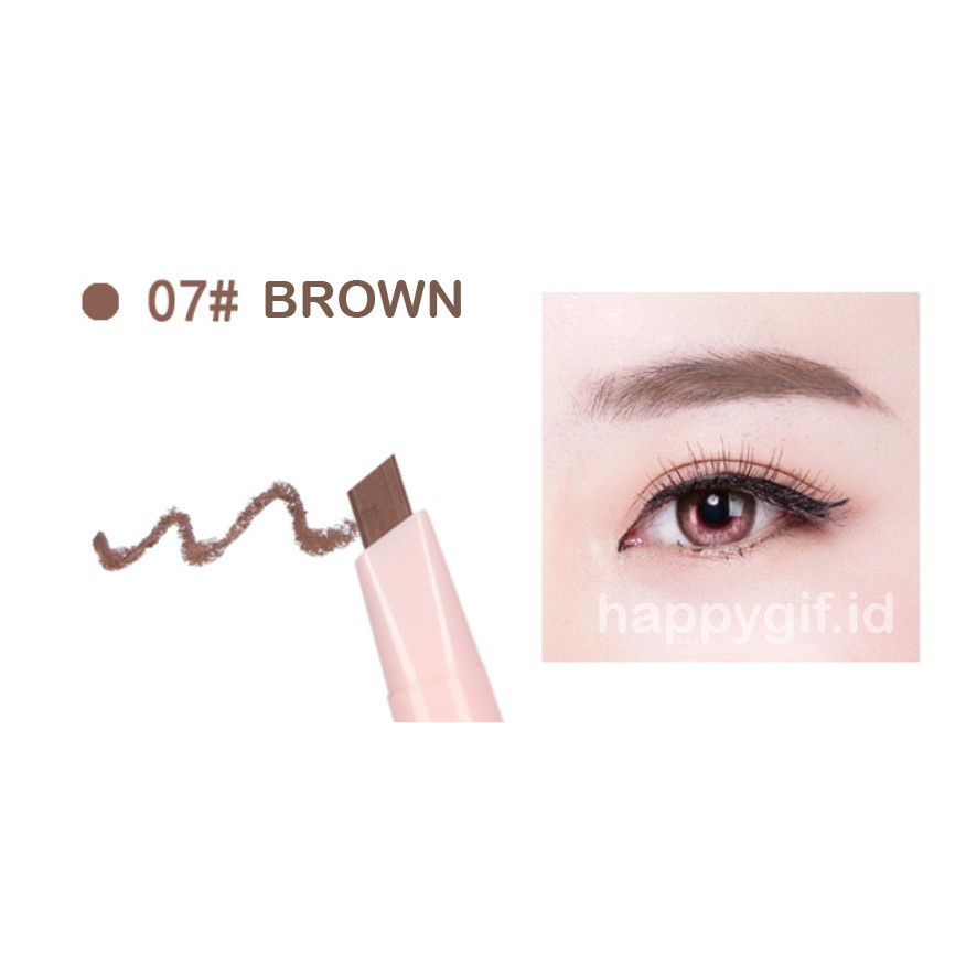 LAMEILA Pensil Alis Original Eyebrow 2 in 1 Kepala Ganda Pink Sakura