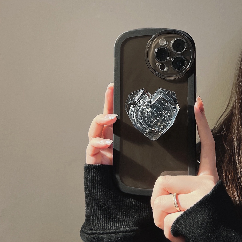 Case Bahan TPU Dengan Holder Hati Untuk iPhone 13pro 13prm 11 7Plus 8Plus Xr XS 13 12 Pro Max