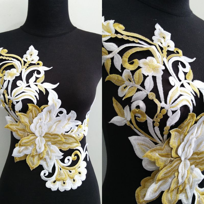 BORDIR KEBAYA | BORDIR BUNGA | BORDIR BUNGA TUMPUK