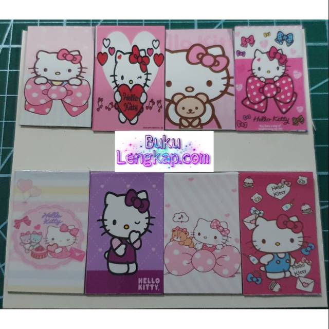 

1 set bookmark / pembatas buku magnetik / magnet laminating Hello Kitty 001