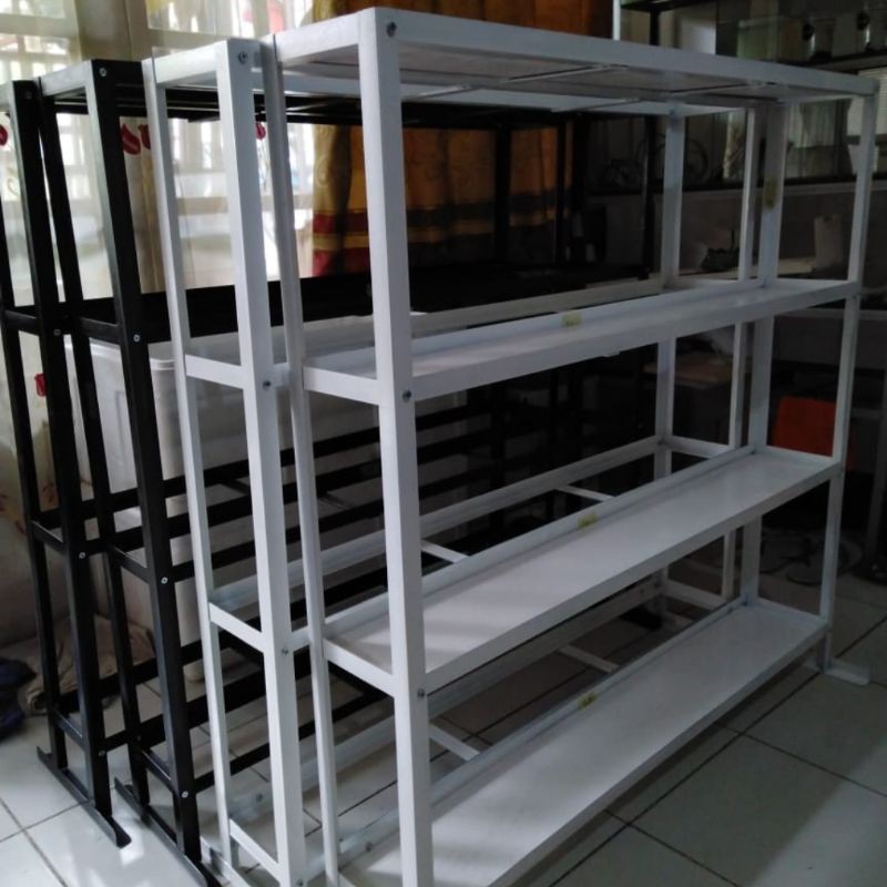 rak besi ikan cupang 4 susun bongkar pasang