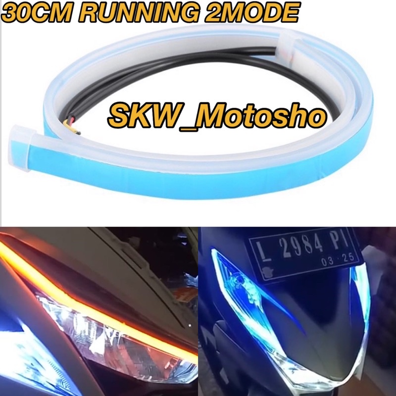 COD Lampu Alis 30 Cm 2 Mode Running Isi 2 Aerox,Vario,Nmax,Pcx,Cbr150r,R15,Ninja Dll