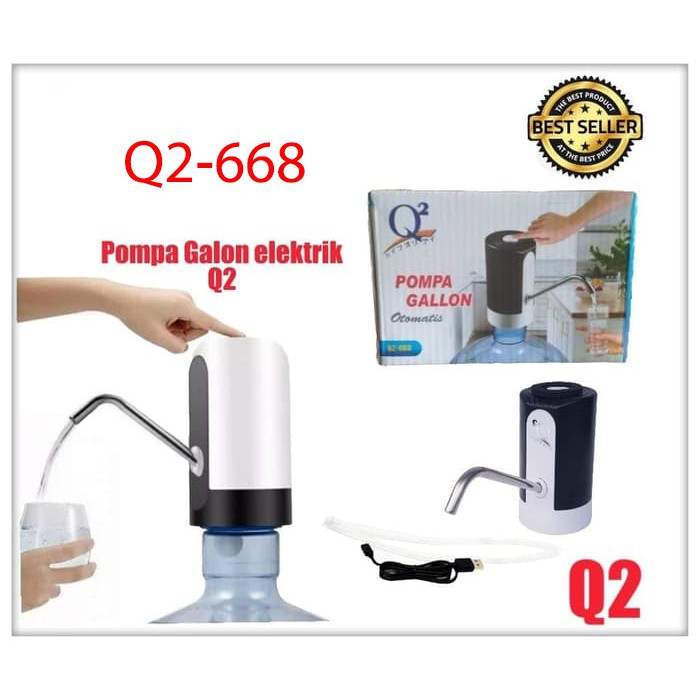 Pompa Air Galon Aqua Listrik Elektrik Q2-668 USB Charger / dispenser