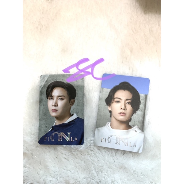 Photocard FILA x BTS Official Jungkook Jhope Taehyung Suga Jimin Seokjin