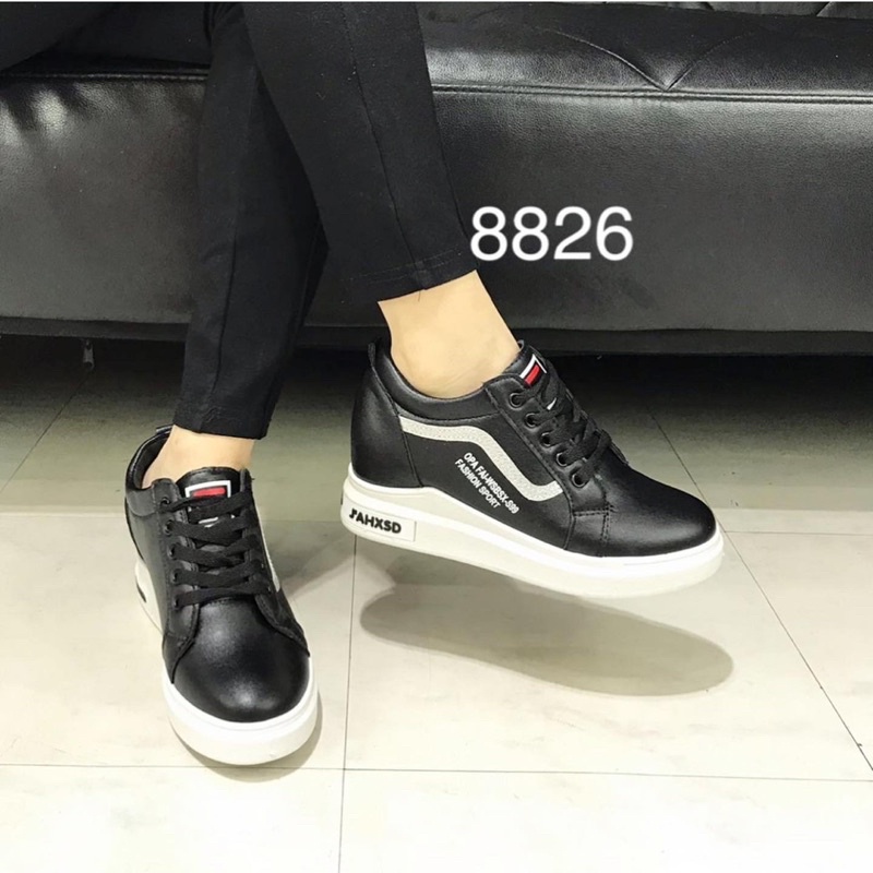 sneakers wedges a8826 tinggi 6cm sepatu sendal wanita import realpict