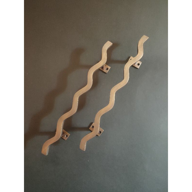 Handle Pintu Rumah Kuningan Motif Longkek Kecil 31 cm