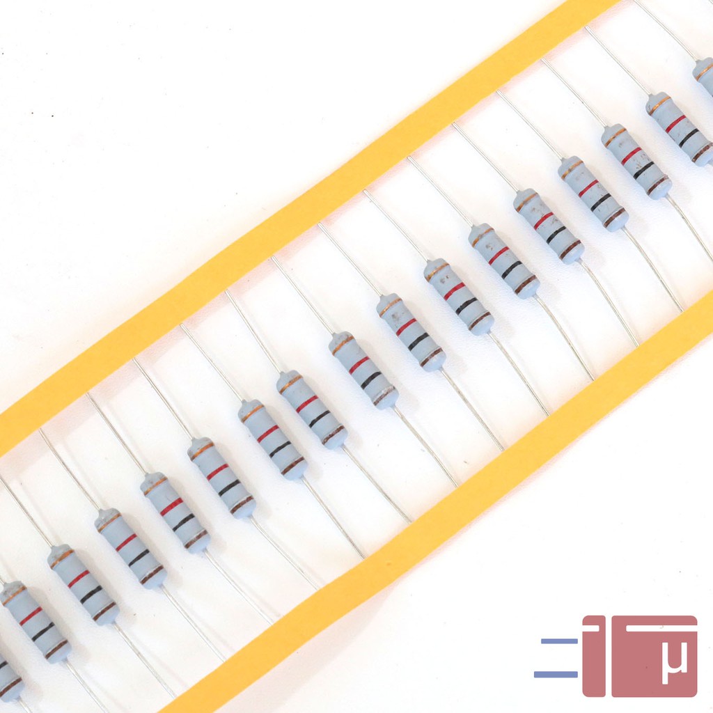 Resistor 1K 2W Metal Oxide 5% Taiwan Kaki Tembaga